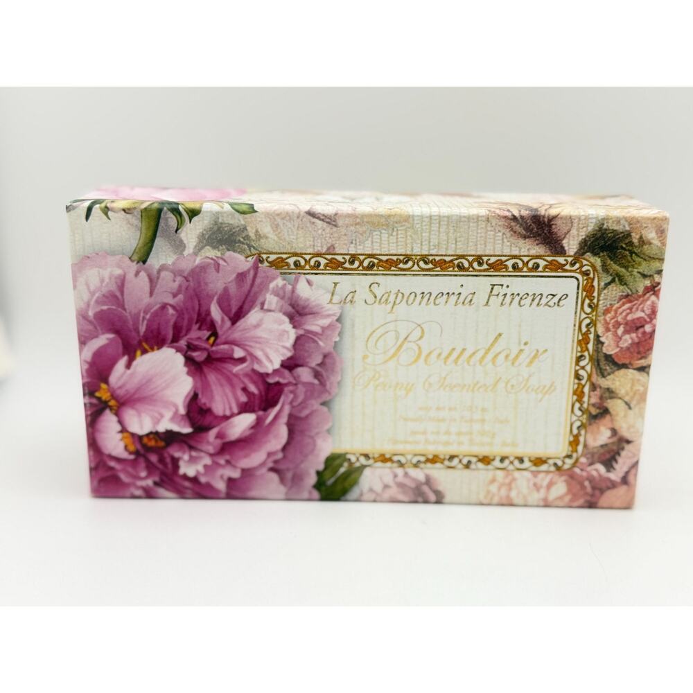 La Saponeria Firenze Boudoir Peony Scented Soap 10.5 Oz Made In Tuscany